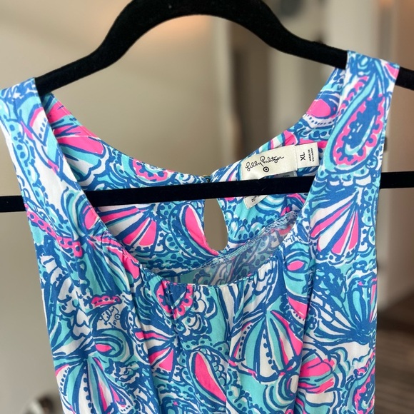 Lilly Pulitzer Blue and Pink Tropical Maxi One Piece - Picture 4 of 9